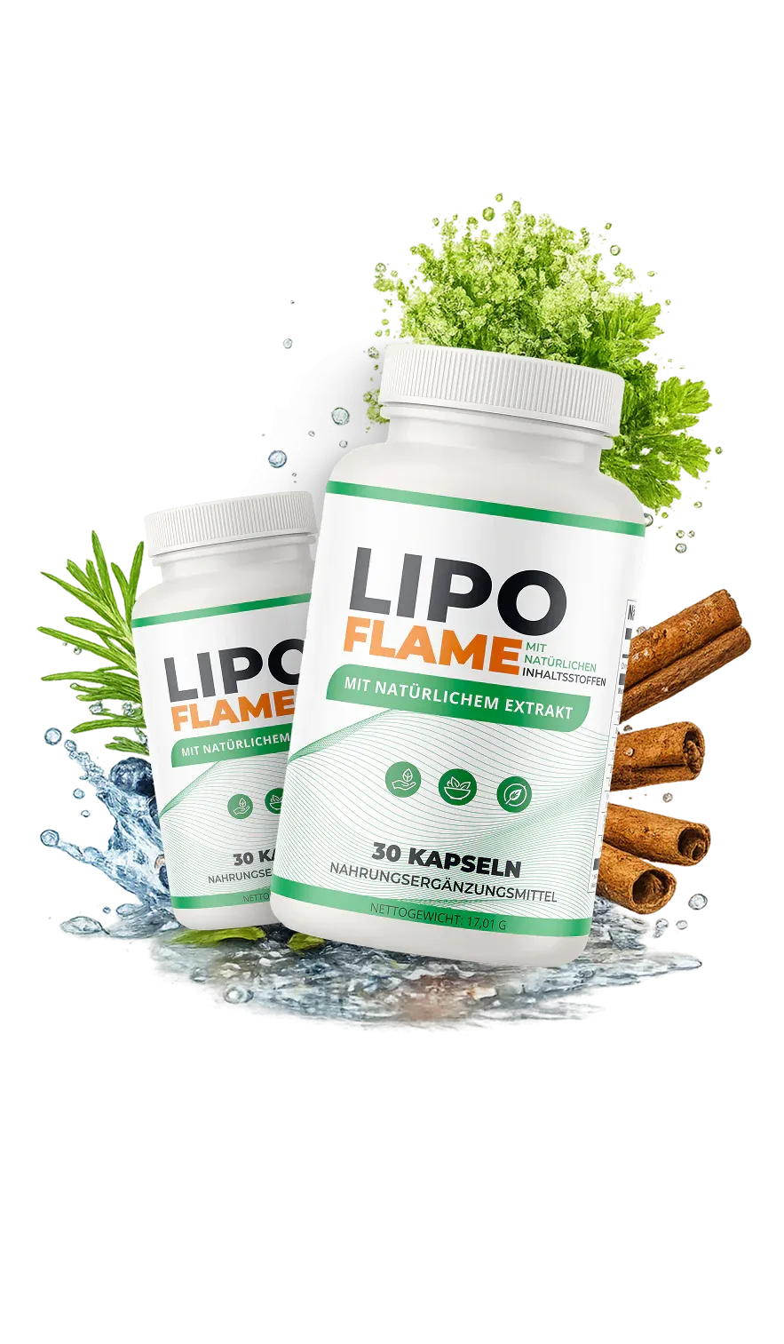 LipoFlame — sorgfältig ausgewählte natürliche Inhaltsstoffe